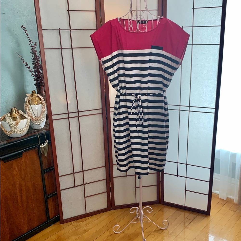 The Limited Black & White Stripe Dress XL